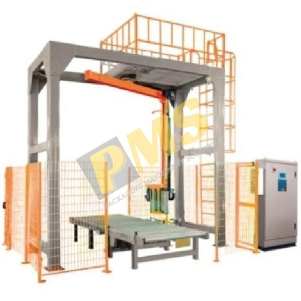 Máy quấn màng pallet tự động dạng khung cánh tay quay