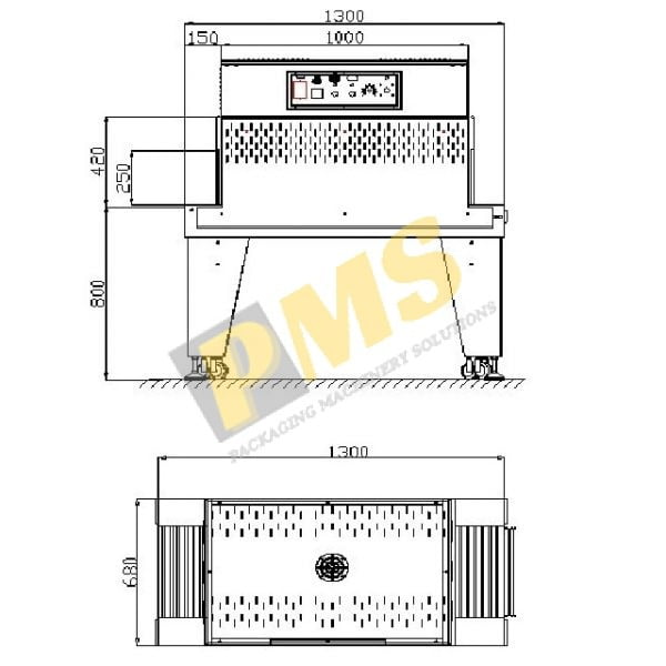 Máy rút màng co buồng co nhiệt dạng tiêu chuẩn