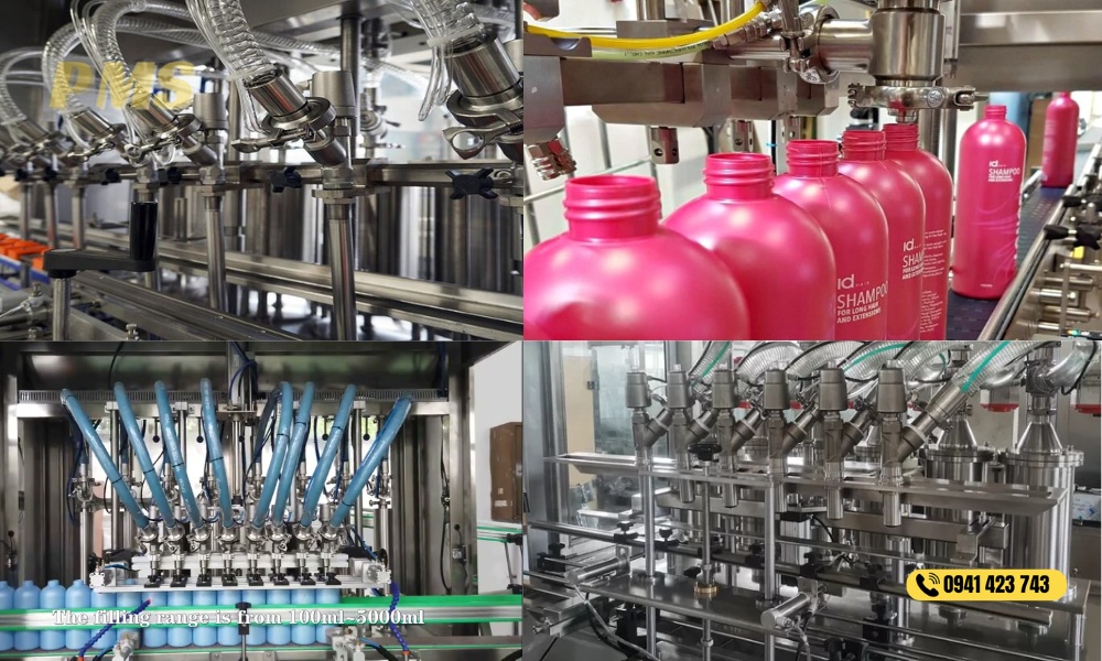 Máy chiết rót dầu gội