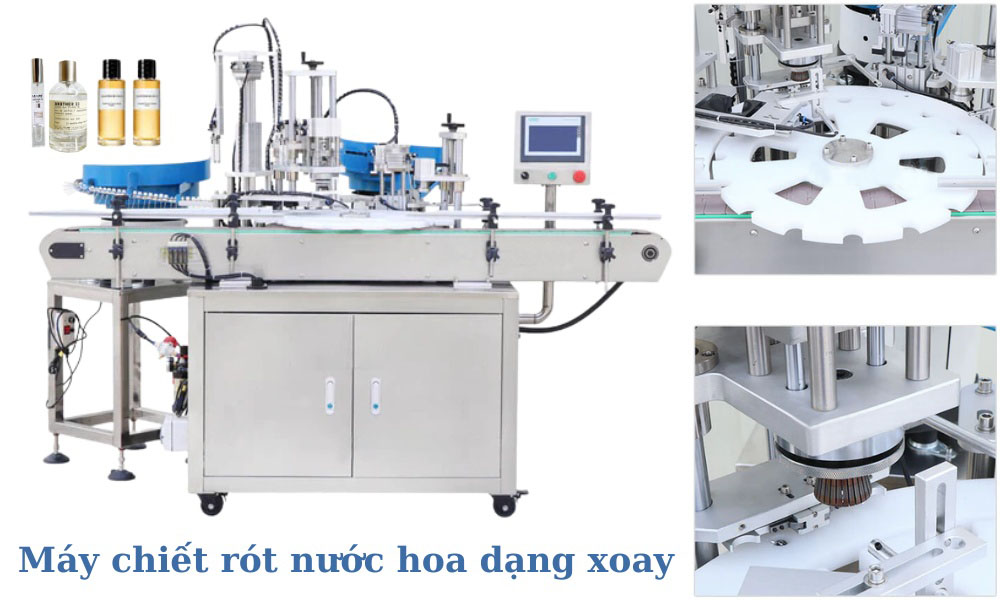 Máy chiết rót nước hoa dạng xoay 