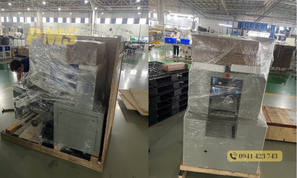máy đóng gói bánh xe ghế văn phòng
