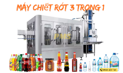 Máy chiết rót 3 trong 1
