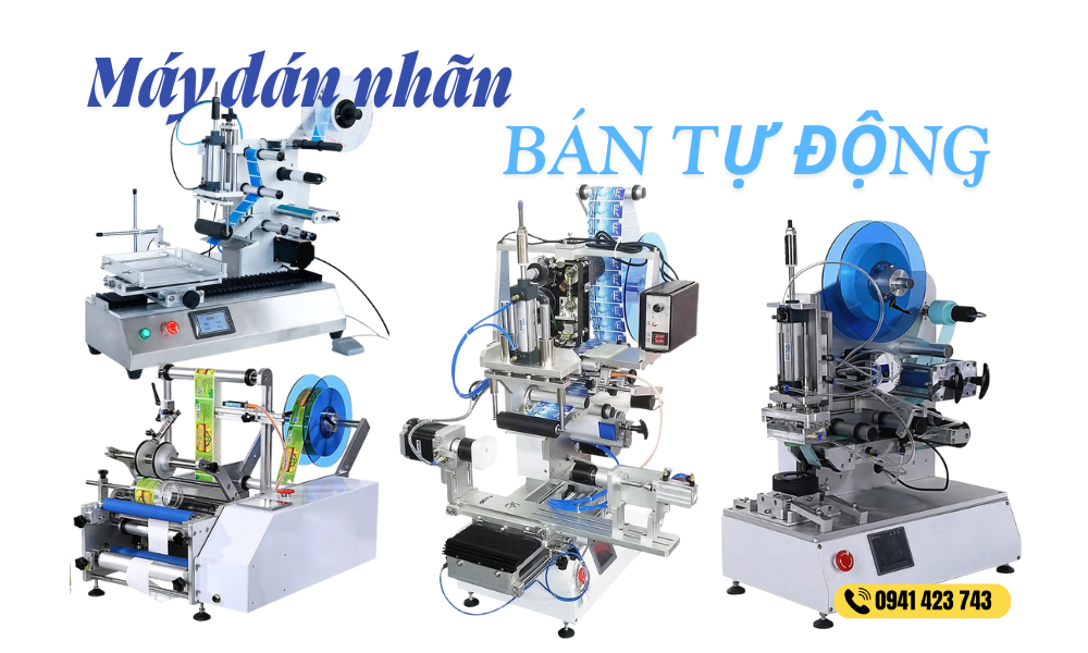 Máy dán nhãn bán tự động