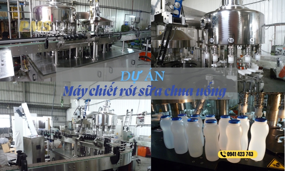 máy chiết rót sữa chua uống