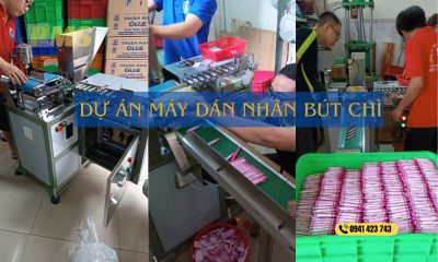 máy dán nhãn bút chì