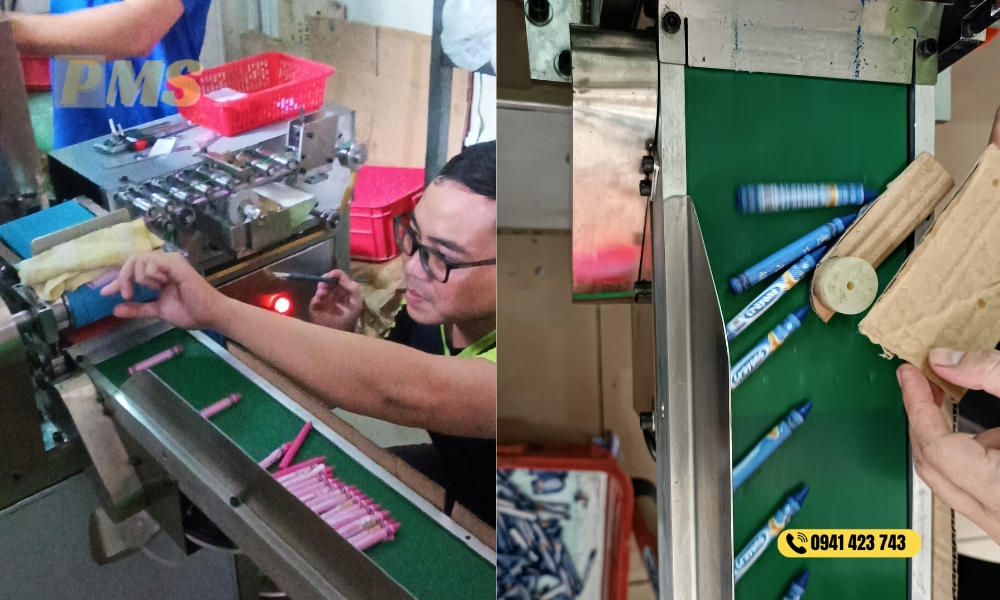 máy dán nhãn bút chì