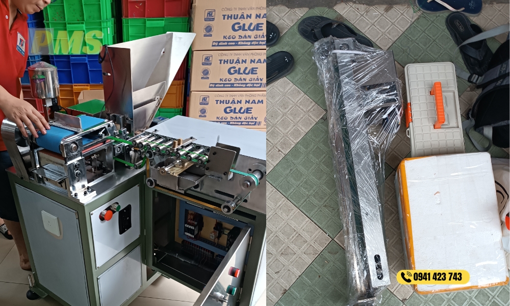 máy dán nhãn bút chì