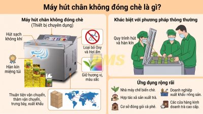 máy hút chân không chè