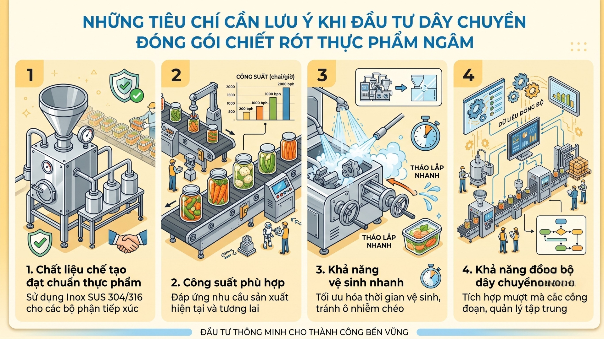 đóng gói chiết rót thực phẩm ngâm