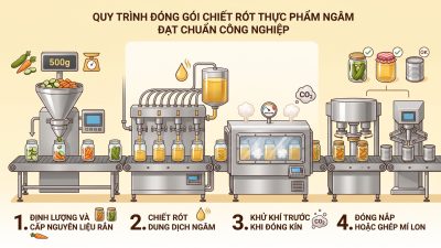 đóng gói chiết rót thực phẩm ngâm
