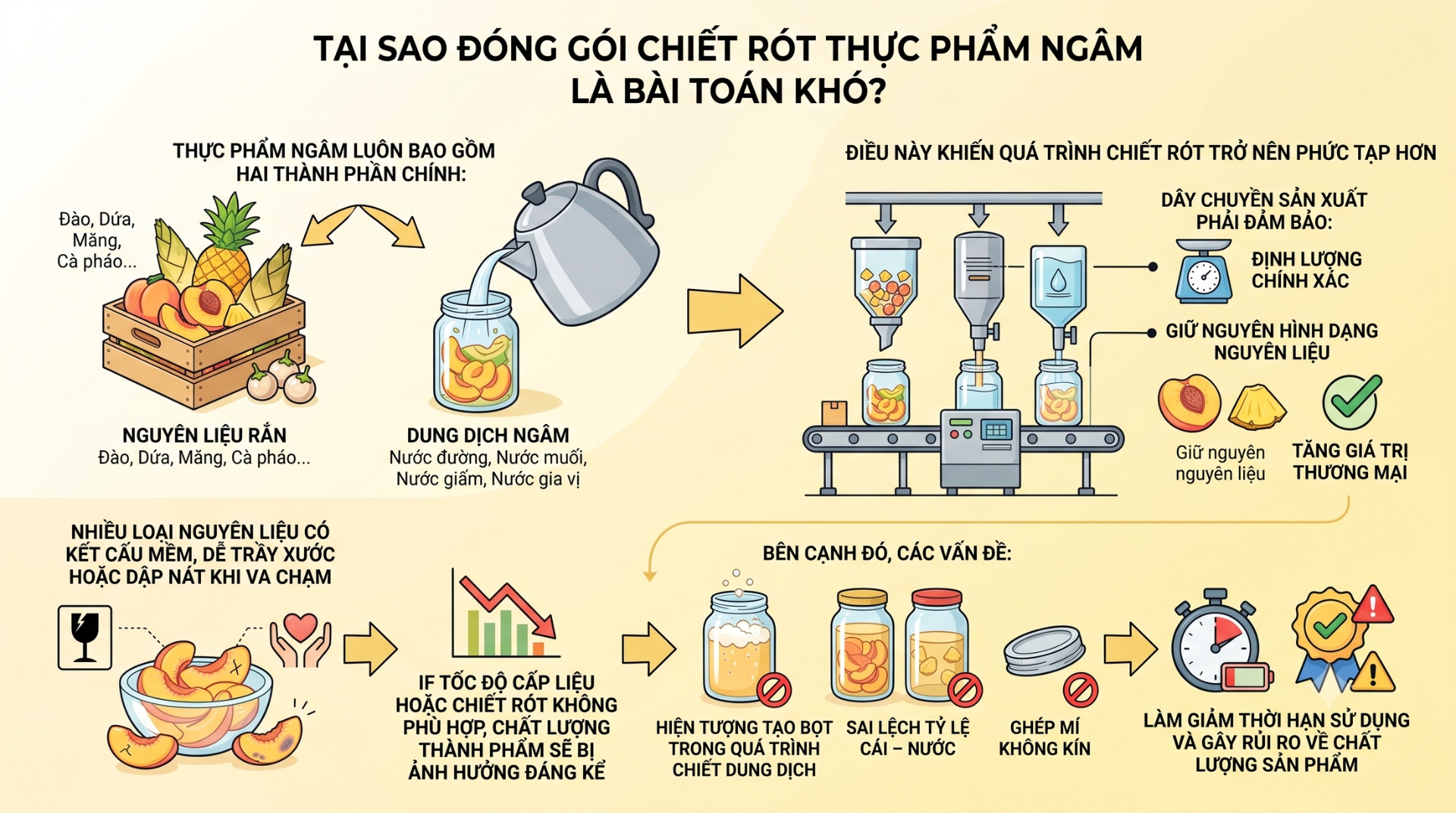 đóng gói chiết rót thực phẩm ngâm