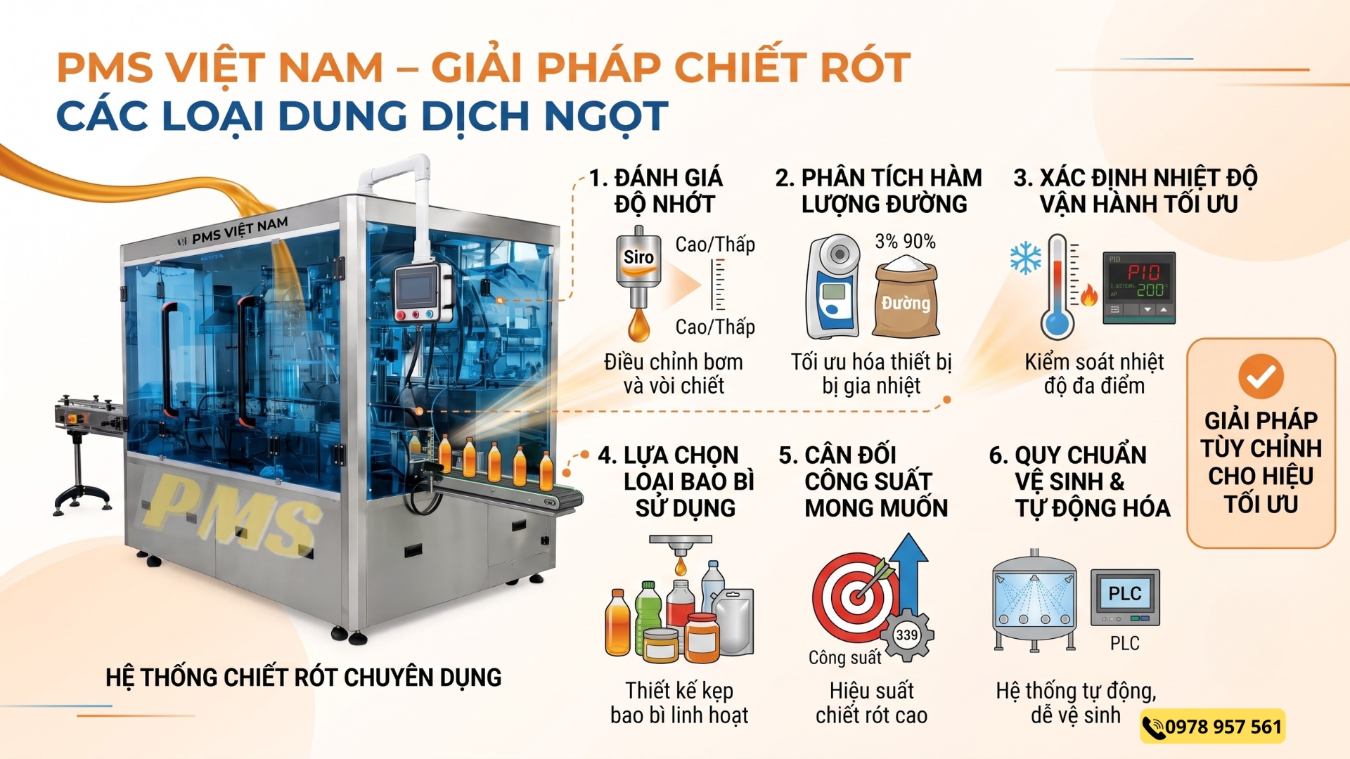 chiết rót các loại dung dịch ngọt